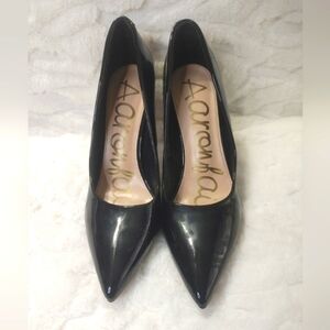 Aaron Fairy Black Patent Leather Stilleto Heel Pumps 41 (10)